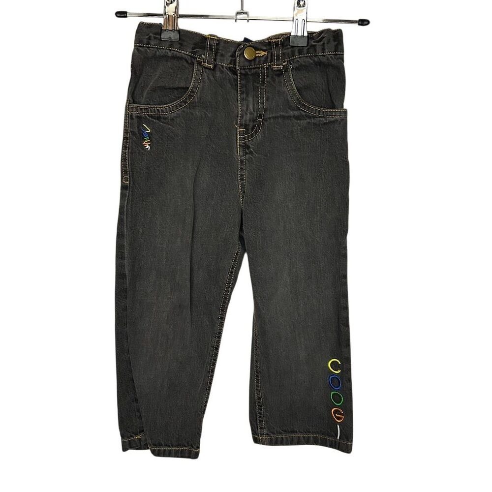 COOGI Toddler Boys Girls Unisex 3T Dark Wash Jeans Embroidered Logo Casual Pants
